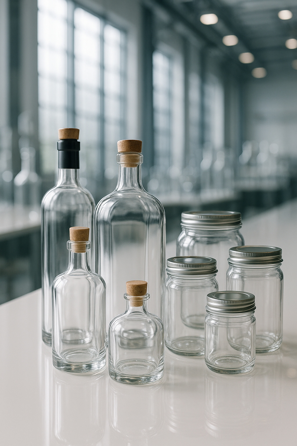 Glass bottle manufacturing line